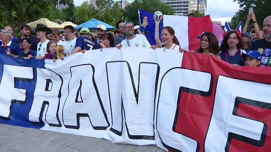France soccer fans rally in Dallas ahead of World Cup semifinal match