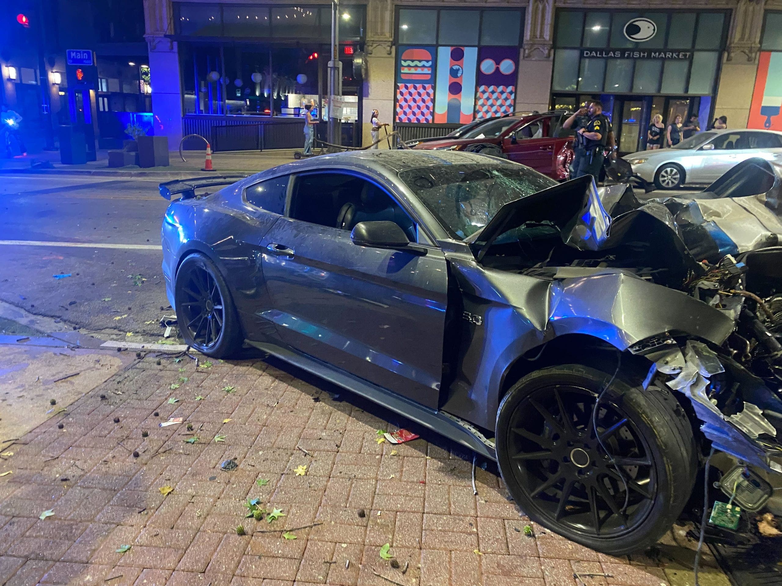 Downtown Dallas crash sends 4 to the hospital