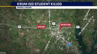 1 Krum ISD student killed, 2 others hurt in crash