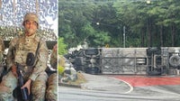 Plano soldier helps to rescue trapped Korean bus passengers
