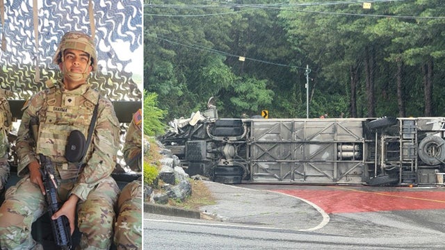 Plano soldier helps to rescue trapped Korean bus passengers