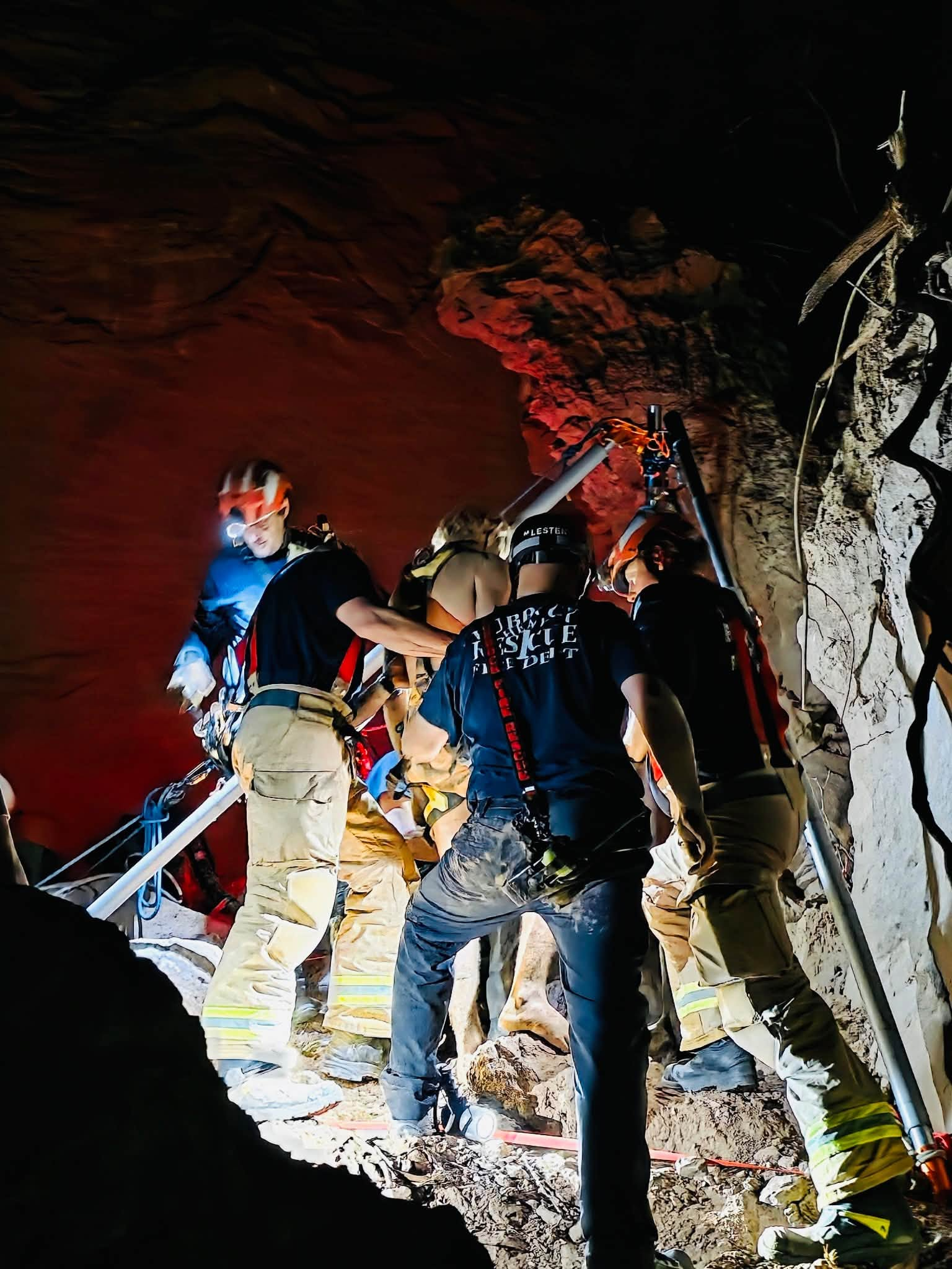 Trapped juvenile rescued from collapsed cave near Lake Alan Henry