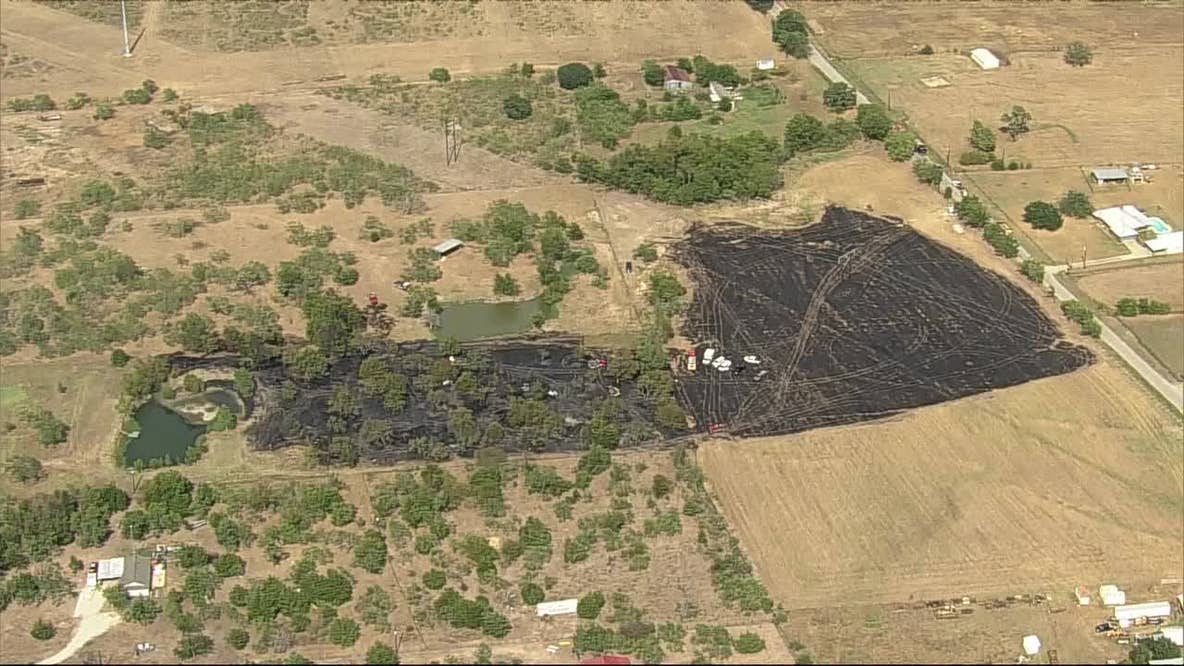 Brush fire in Kaufman County burns 10 acres south of Terrell