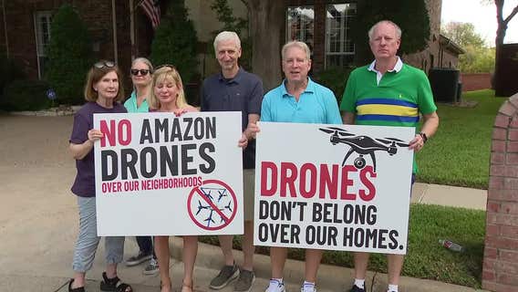 Richardson residents protest loud, low-flying Amazon delivery drones