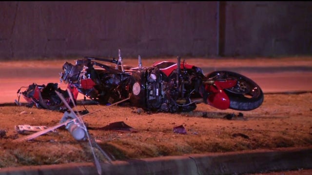Woman dies following motorcycle crash on Dallas Parkway near Tollway entrance