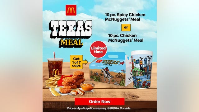 McDonald's launches Texas-exclusive meal bundle featuring collectible regional cups