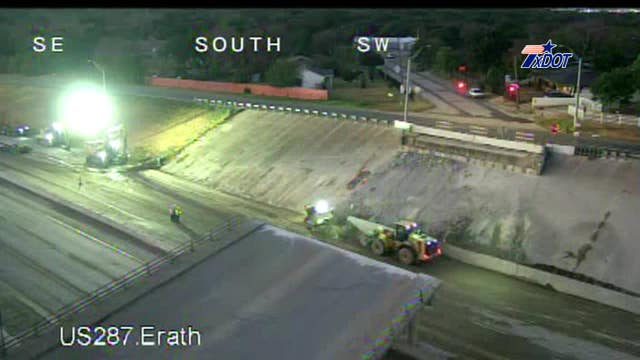 Hwy. 287 reopens after crews demolish damaged overpass