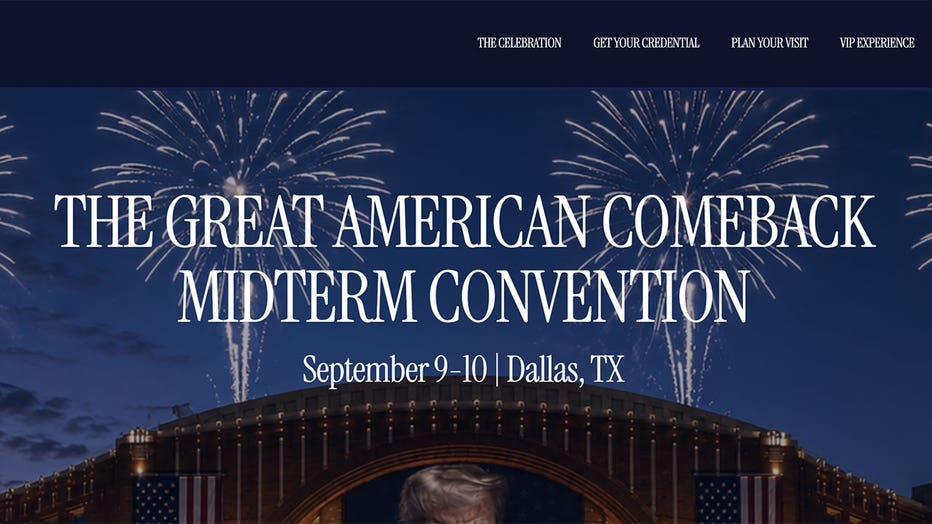 A screengrab of gopdallas2026.com dated Aug. 27, 2026.