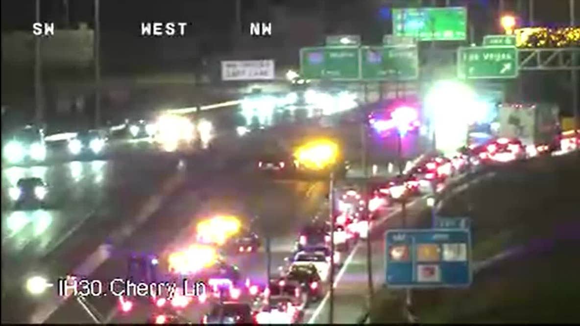 Crash on westbound I-30 near Cherry Lane causes lane closures
