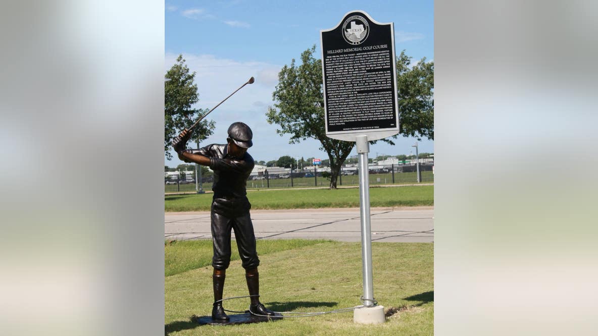 Historic 300-pound bronze statue commemorating landmark Black golf course stolen near Dallas Love Field