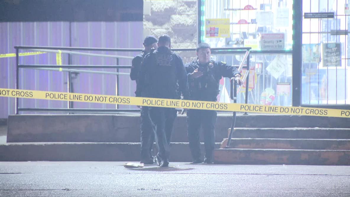 Man shot after gun fight breaks out in store parking lot