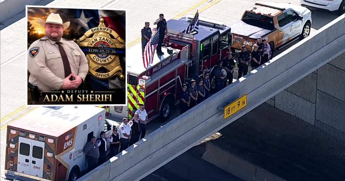 Procession escorts fallen Van Zandt County Deputy Adam Al-Sherifi to ...