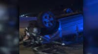 2 injured in I-35W rollover crash in Fort Worth, suspected drunk driver charged