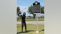 Historic 300-pound bronze statue commemorating landmark Black golf course stolen near Dallas Love Field