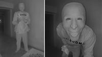 Unknown individual eats banana through Joe Biden mask in Watauga doorbell camera video
