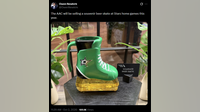 Dallas Stars selling souvenir beer skate at American Airlines Center this season