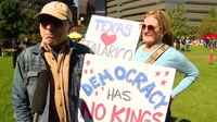'No Kings' demonstrations draw hundreds across North Texas as midterm elections near