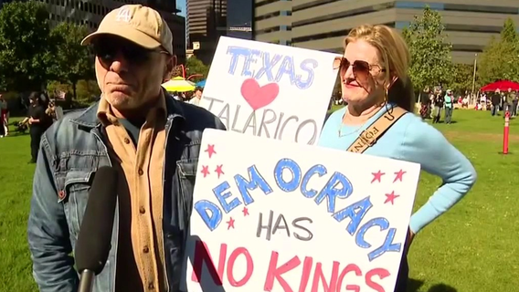 'No Kings' demonstrations draw hundreds across North Texas as midterm elections near
