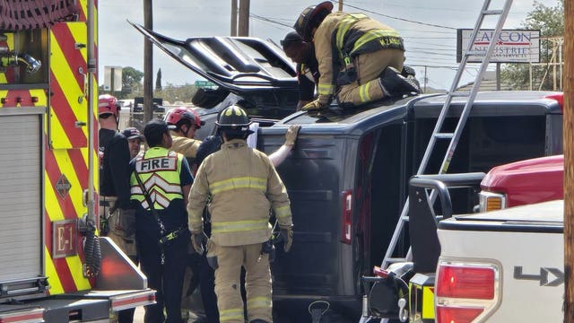 Midland police cruiser involved in rollover crash on Sunday, 4 injured