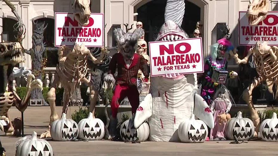 Viral Dallas mansion gets political with this year's Halloween display — FOX 4 Dallas