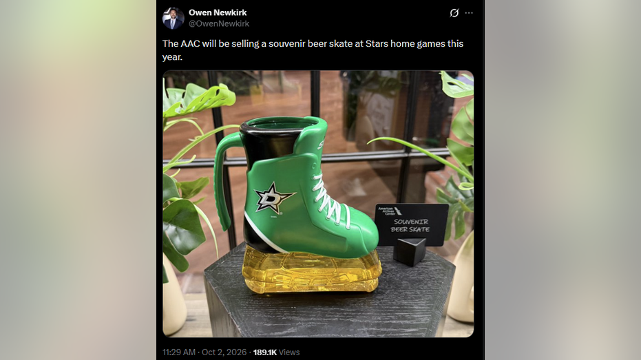 Dallas Stars selling souvenir beer skate at American Airlines Center this season — FOX 4 Dallas