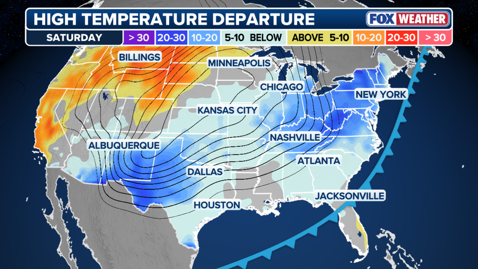 Much cooler weather is expected by Saturday.