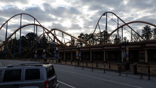 Toddler killed in collision at Six Flags parking lot, police say