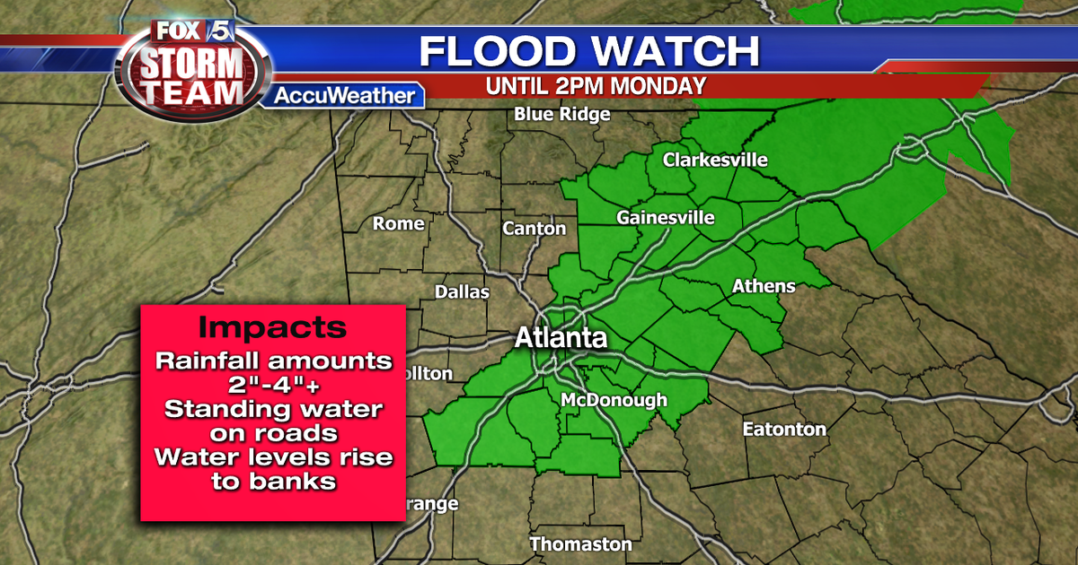 Flood Watch and Wind Advisory for Metro Atlanta | FOX 5 Atlanta