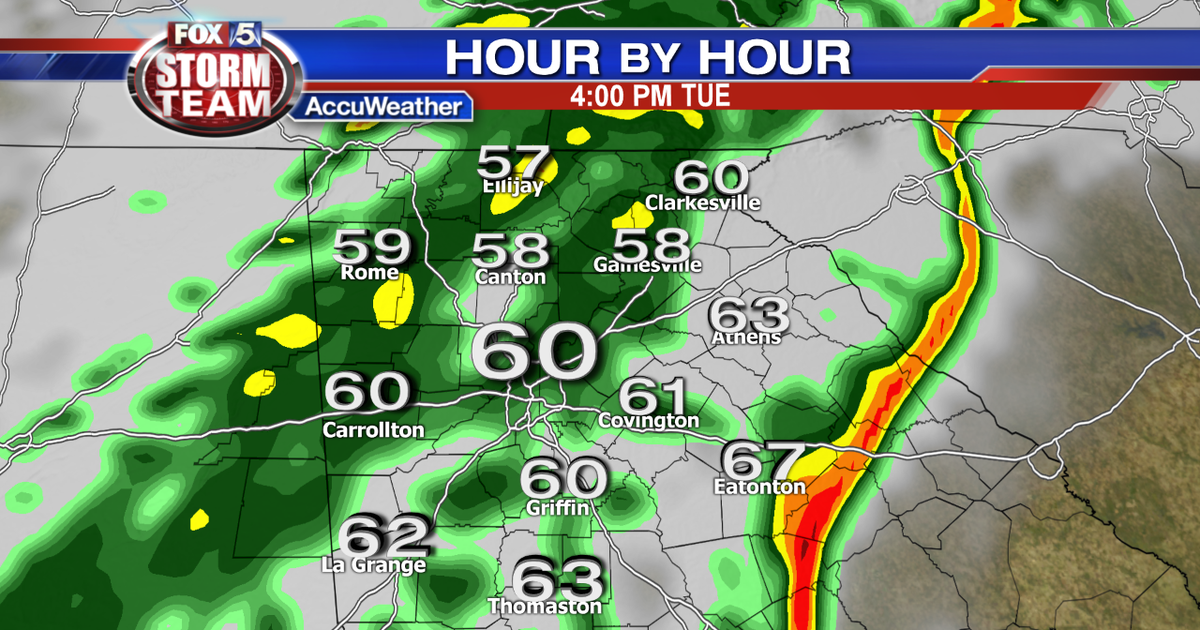 Heavy rain, possible gusty storms today | FOX 5 Atlanta