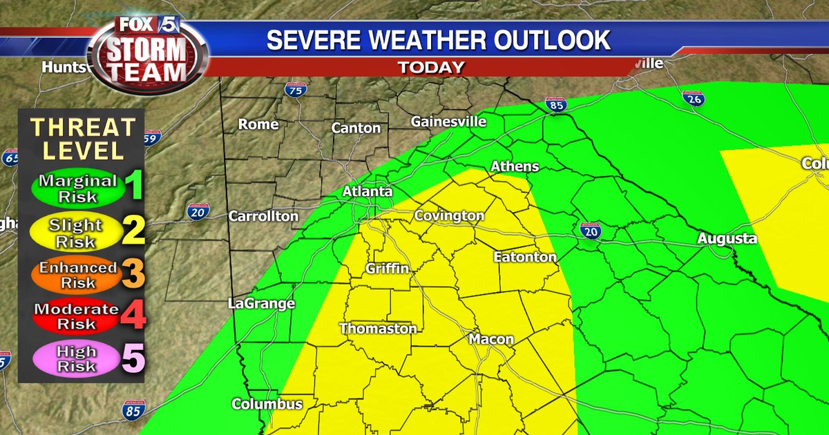 Upgraded risk for severe weather in North Georgia | FOX 5 Atlanta