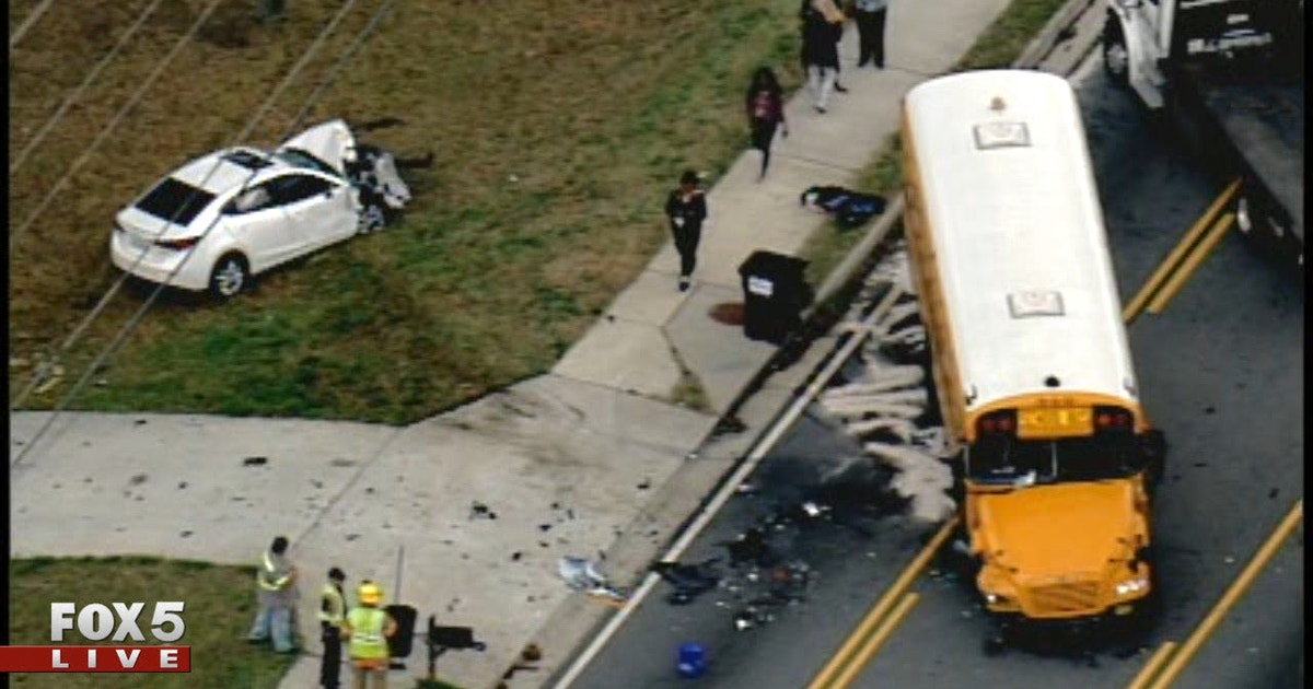 School bus crash sends 2 children to hospital | FOX 5 Atlanta