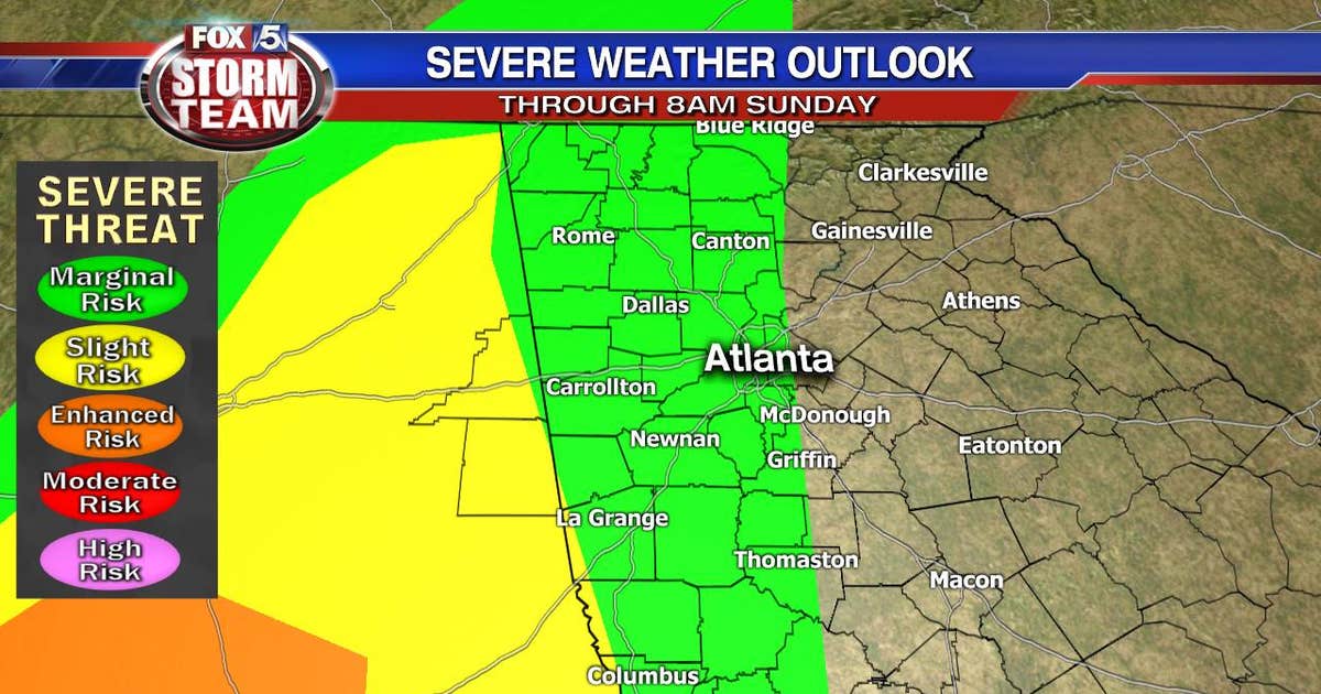 Heavy rain with strong to severe storms likely early Sunday | FOX 5 Atlanta