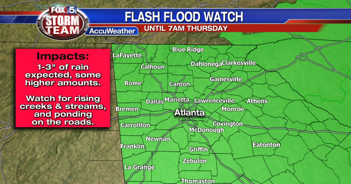 Flash Flood Watch for North Georgia | FOX 5 Atlanta