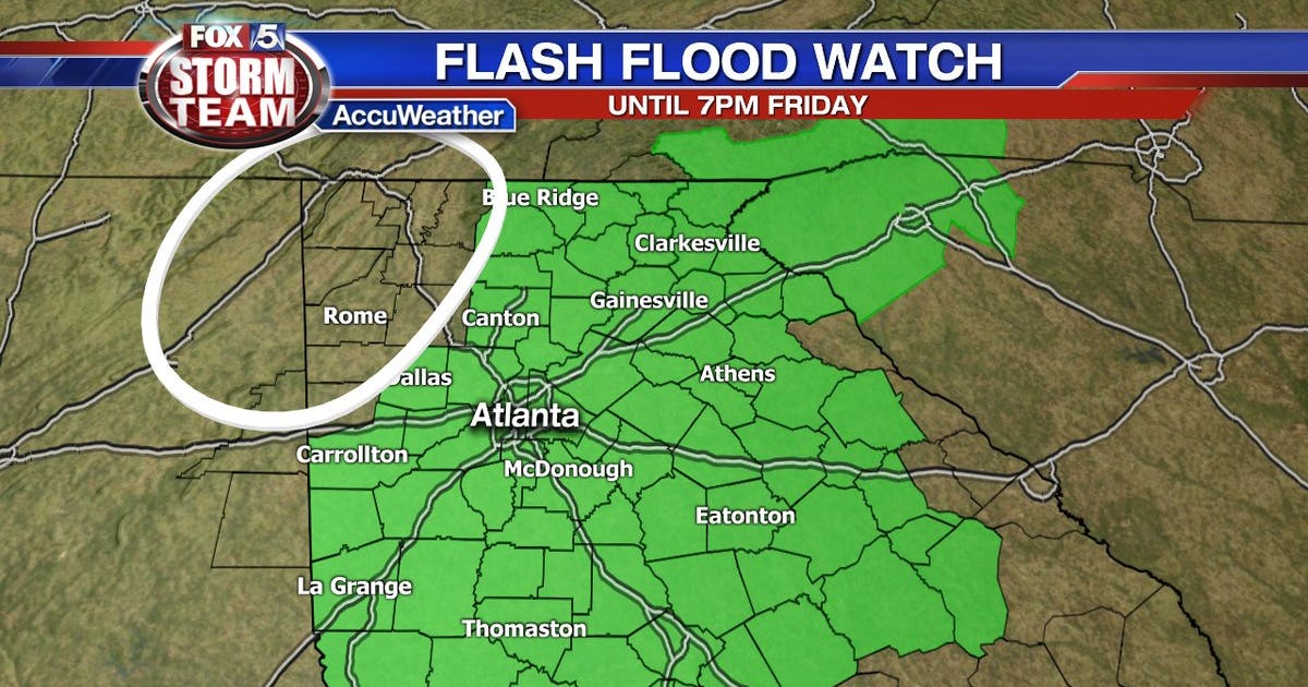 Northwest Georgia removed from Flash Flood Watch | FOX 5 Atlanta