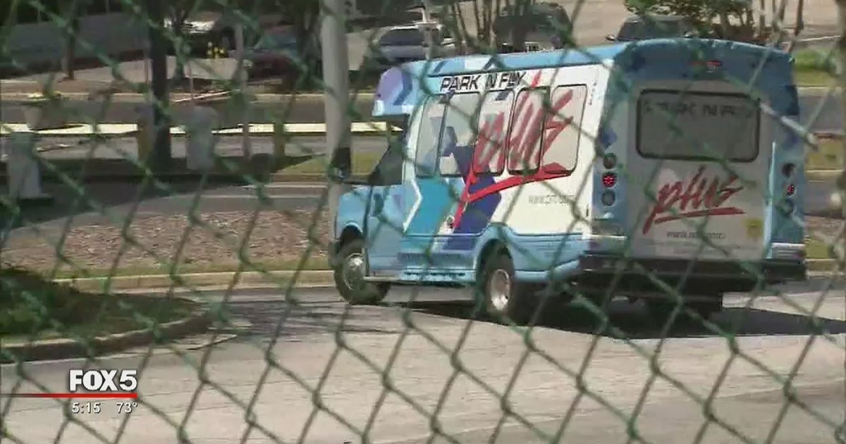 Police: Airport shuttle runs off road, driver arrested | FOX 5 Atlanta