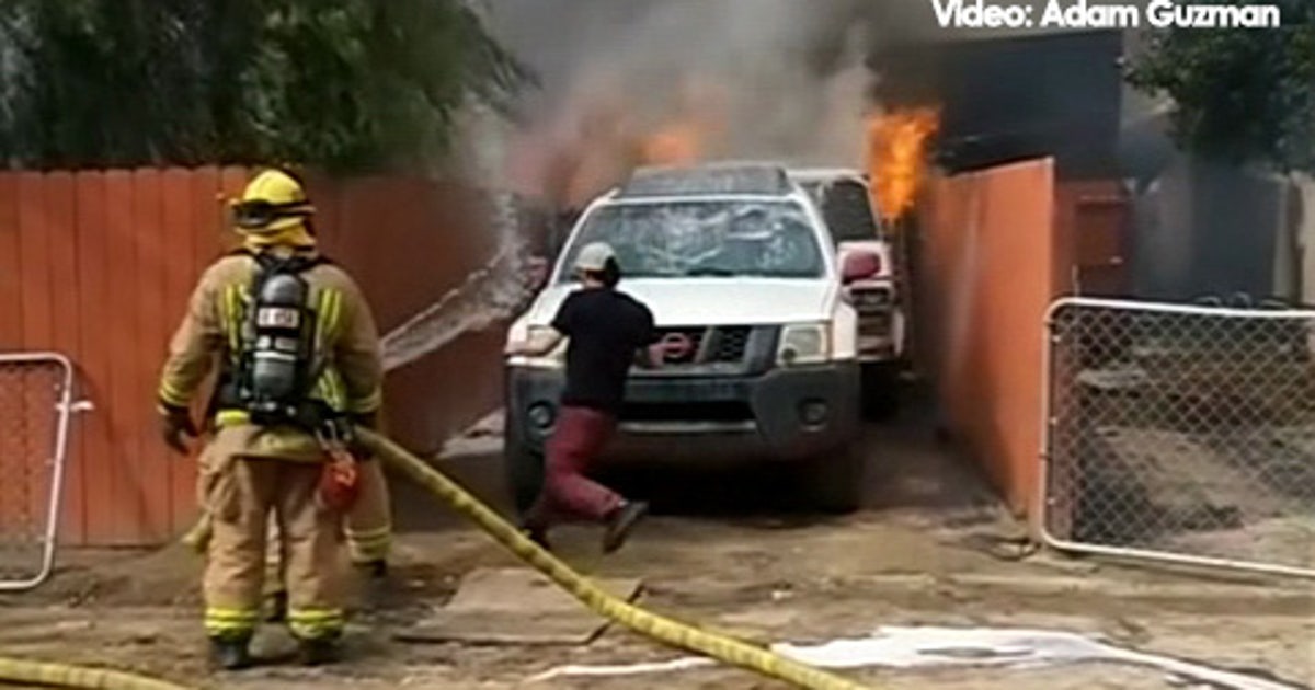 Man saves dog from house engulfed in flames | FOX 5 Atlanta