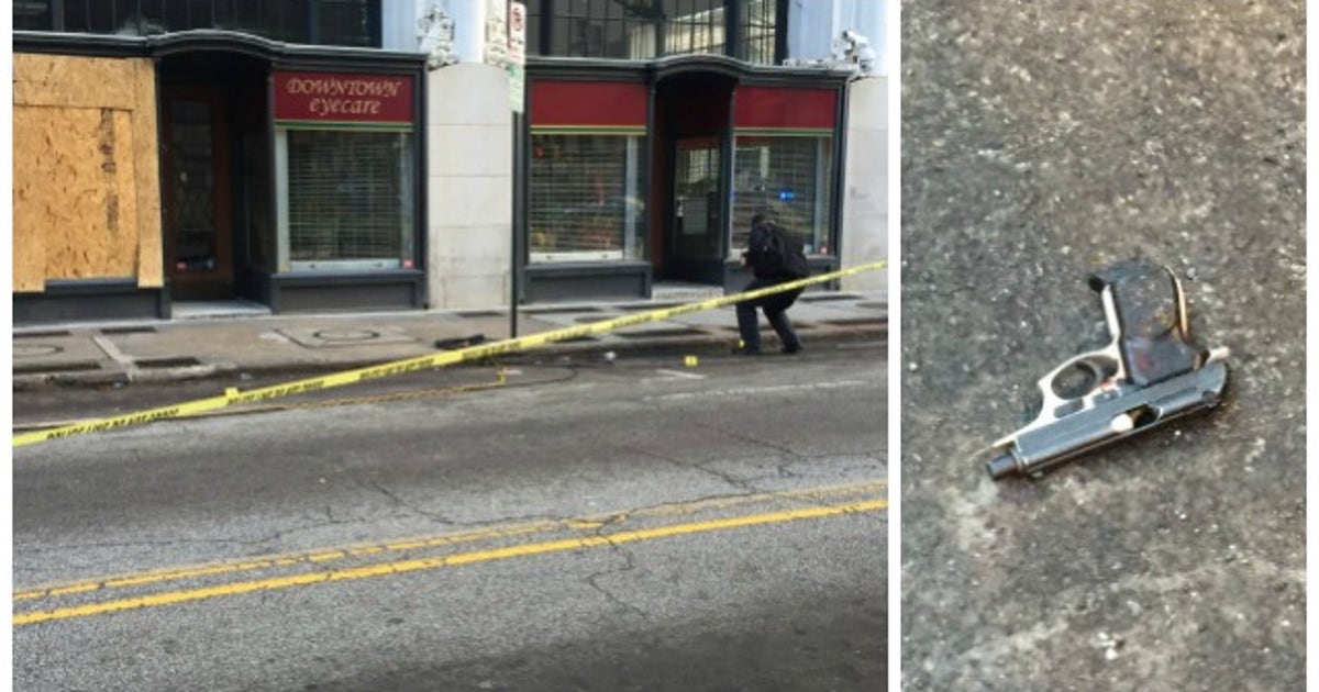 News crews find gun at downtown Atlanta shooting scene | FOX 5 Atlanta