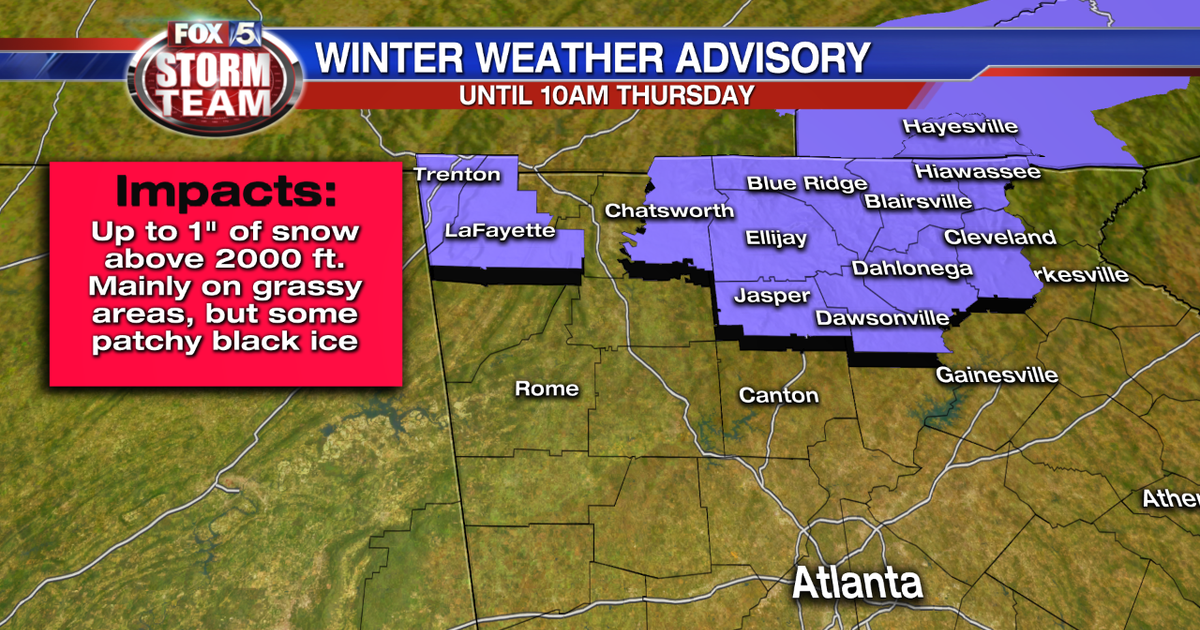 Winter Weather Advisory for extreme north Georgia | FOX 5 Atlanta