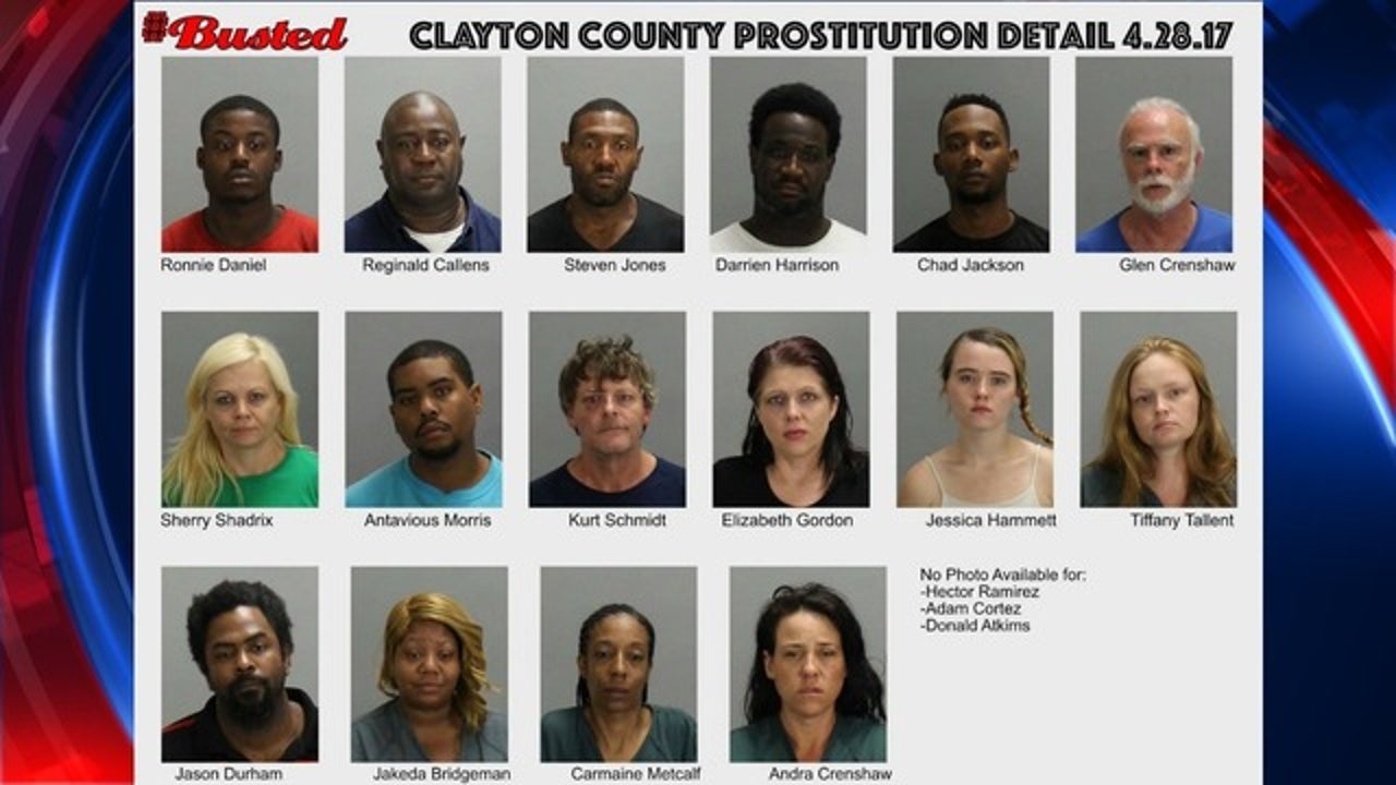 19 arrested in Clayton Co. prostitution sting