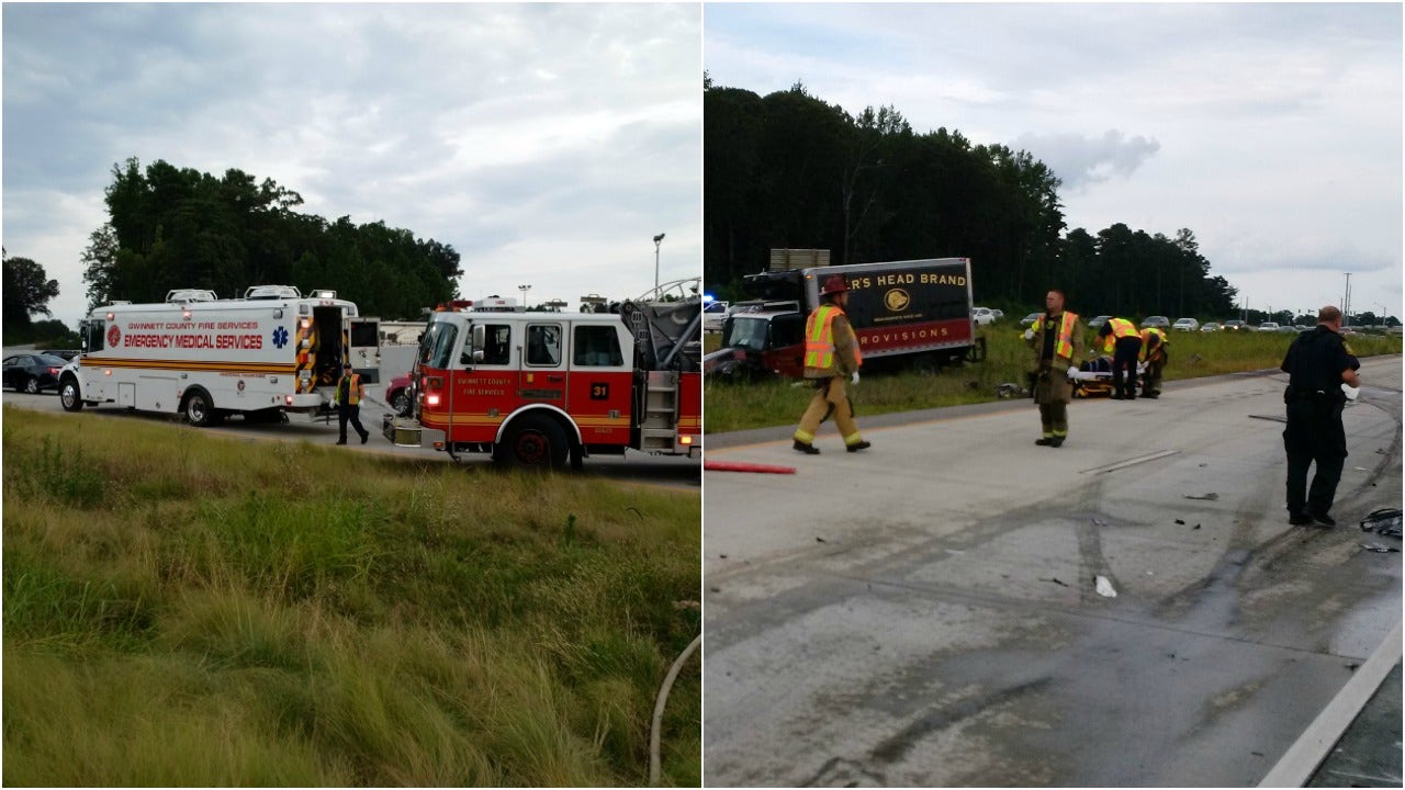 10vehicle crash in Lawrenceville sends six to hospital