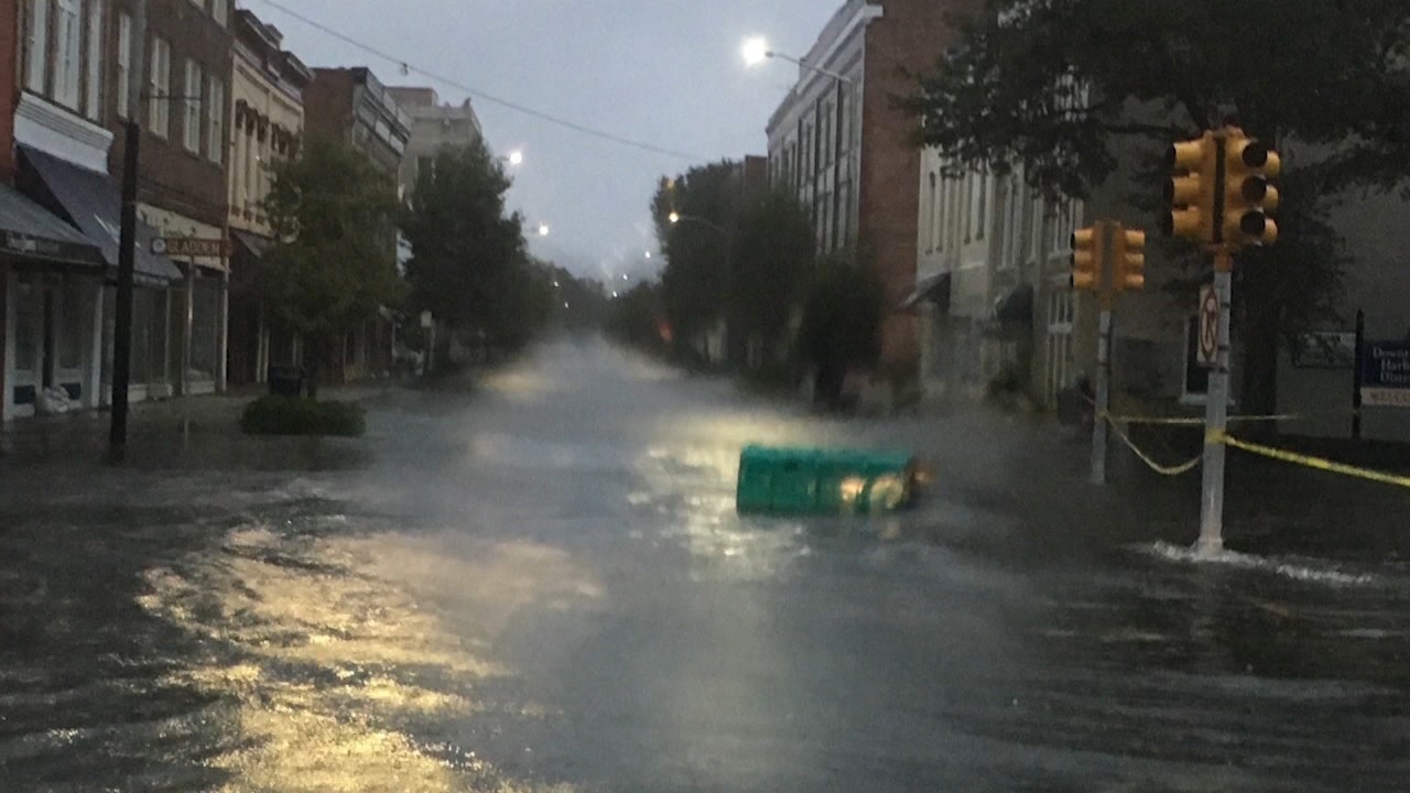 Pictures show before and after flooding in North Carolina