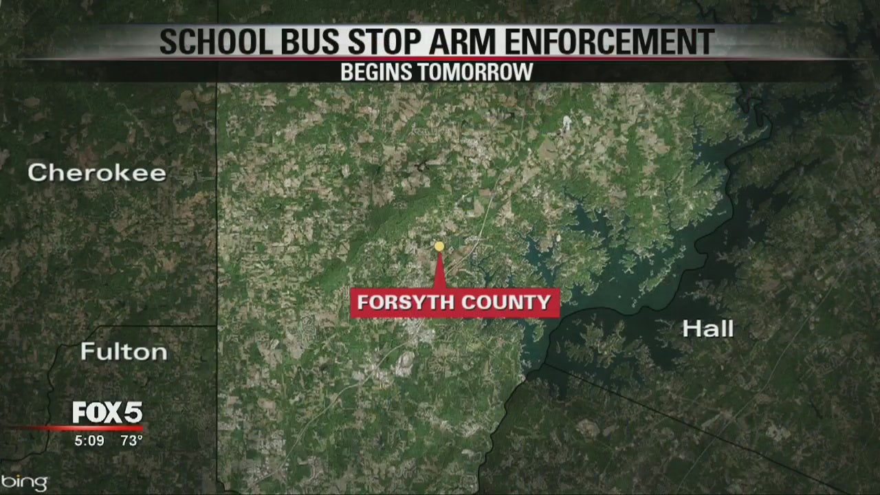 Authorities Don't ever pass stopped school buses in Forsyth County