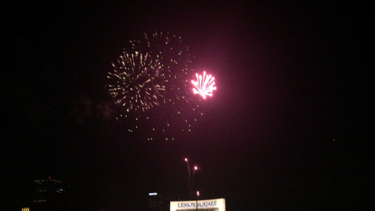 Fireworks light up sky at Lenox Square