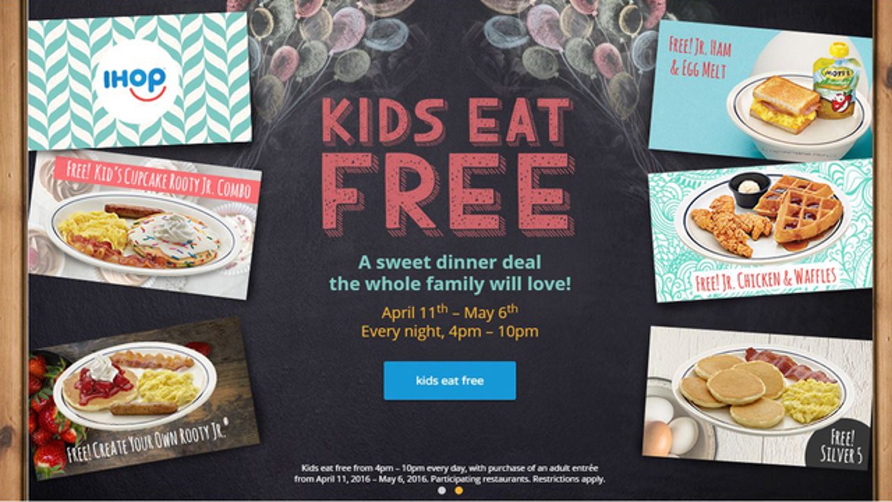 IHOP promotes 'dinner time' with kids eat free special
