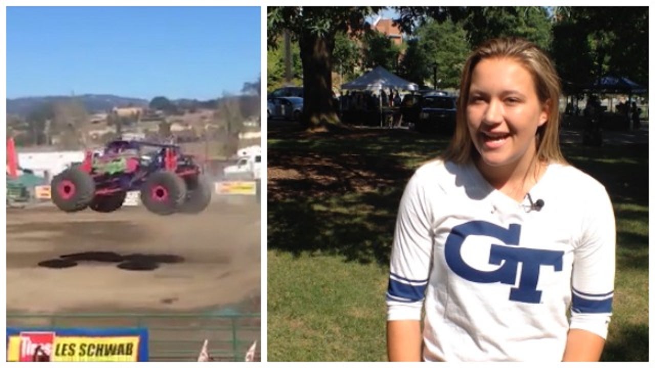 Tech student spends weekends in her monster truck