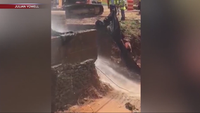 The story behind the water main shower viral images