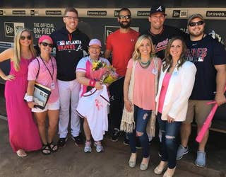 She's honorary bat girl for Atlanta Braves, Community