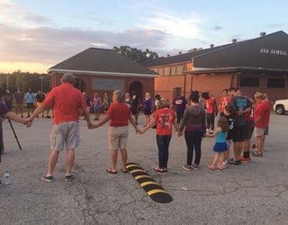 Bowdon Prayer Rally For Villa Rica High School Football Coach And