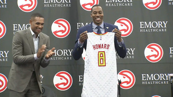 Hawks formally introduce Dwight Howard as newest member