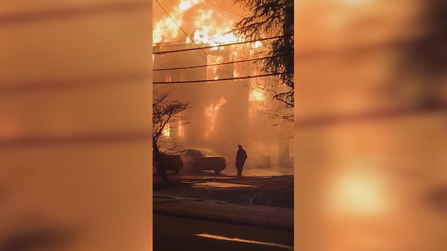 Massive fire destroys Georgia College fraternity house